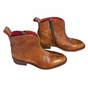 Bed Stu Cobbler Tabitha Boots Womens Size 6.5 Ankle Boots Tan Rustic Retail $235